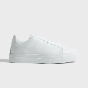 White leather sneakers