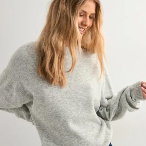 Cozy grey wool sweater